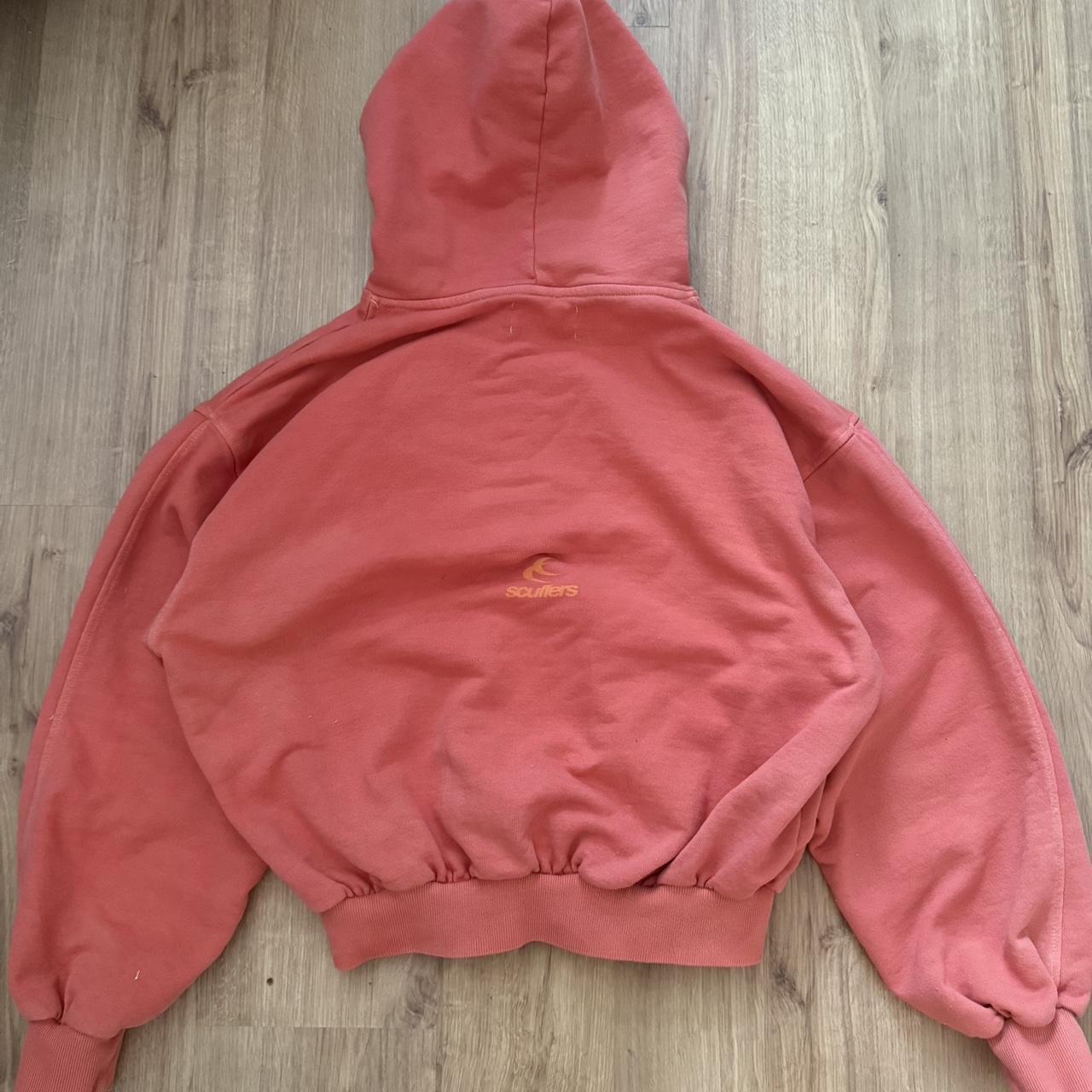 Coral Flower Patchwork Hoodie