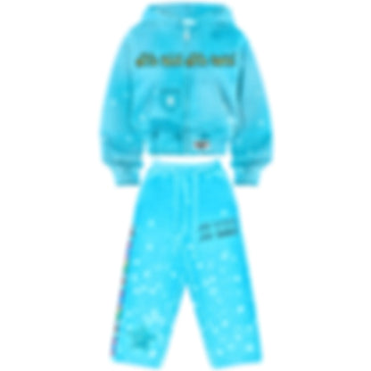 Aqua Blue No Risk No Rari Tracksuit