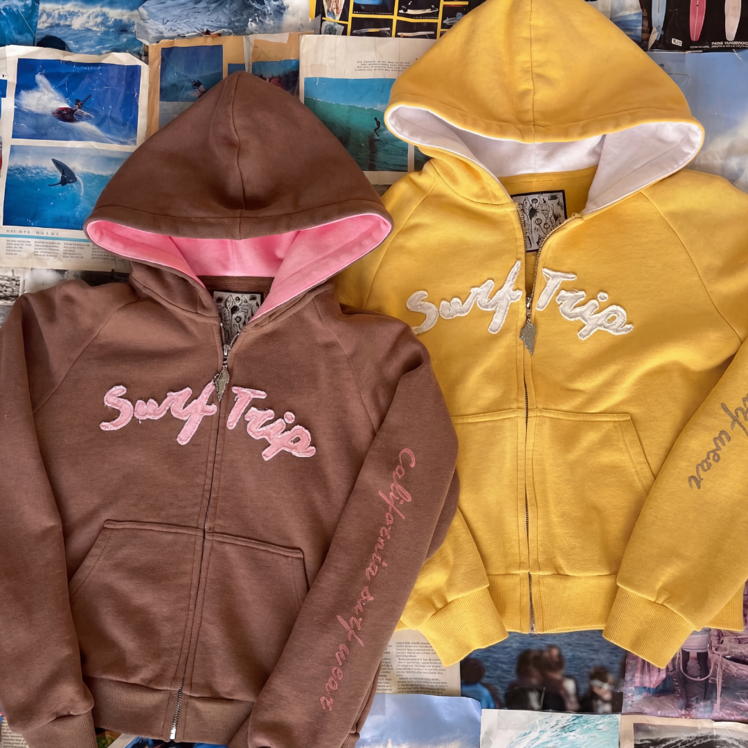 Surf Trip Seashell Zip Up