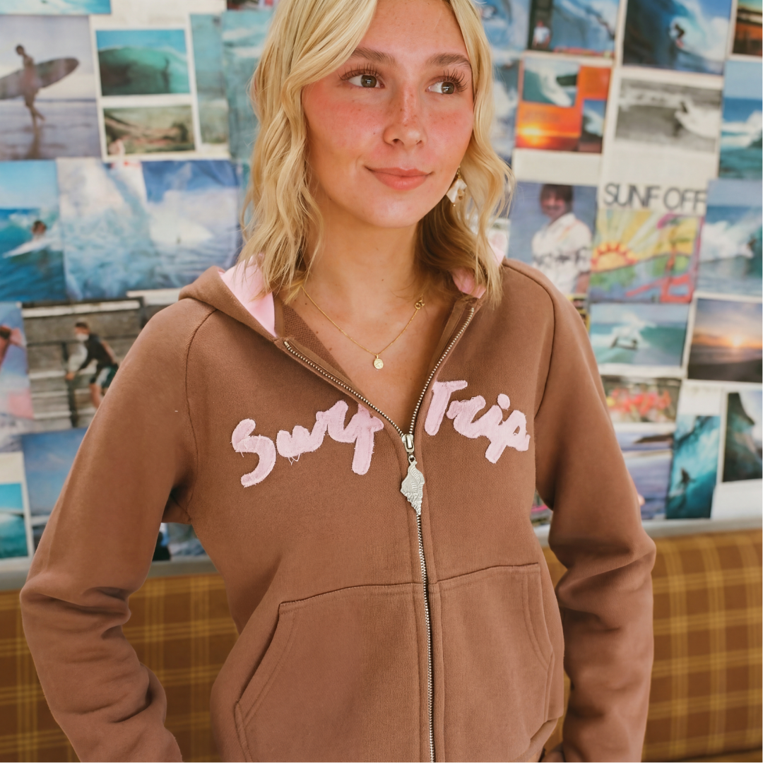 Surf Trip Seashell Zip Up